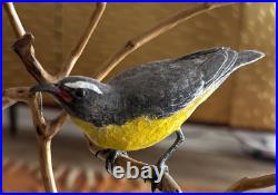 Geoffrey & Joanie Skeete Wood Carving Finely Carved Bird Sculpture Figure Skeet