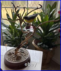 Geoffrey & Joanie Skeete Wood Carving Finely Carved Bird Sculpture Figure Skeet