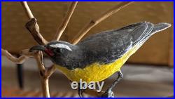Geoffrey & Joanie Skeete Wood Carving Finely Carved Bird Sculpture Figure Skeet