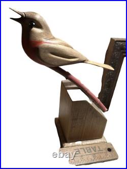 George Updegraff Carved Bird on Stand ART Sculpture California Rare Vintage