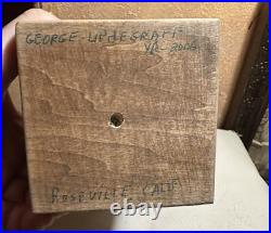 George Updegraff Carved Bird on Stand ART Sculpture California Rare Vintage