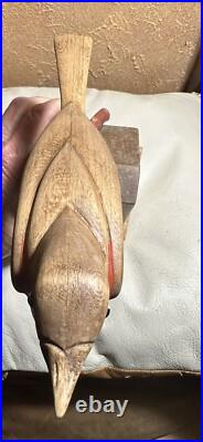 George Updegraff Carved Bird on Stand ART Sculpture California Rare Vintage