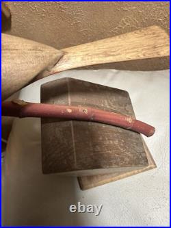 George Updegraff Carved Bird on Stand ART Sculpture California Rare Vintage