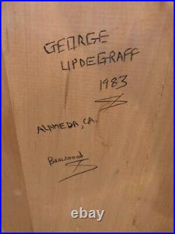George Updegraff elephant Original Wood Carving Signed By Artist