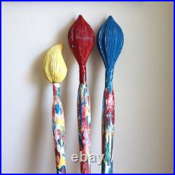 Giant Oversize Paintbrush Wood Sculpture Livio de Marchi Italy Artist Think Big