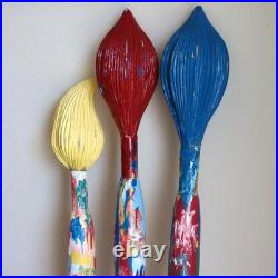 Giant Oversize Paintbrush Wood Sculpture Livio de Marchi Italy Artist Think Big