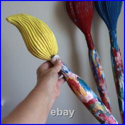 Giant Oversize Paintbrush Wood Sculpture Livio de Marchi Italy Artist Think Big