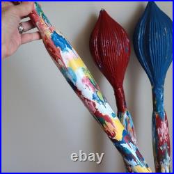 Giant Oversize Paintbrush Wood Sculpture Livio de Marchi Italy Artist Think Big