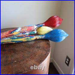 Giant Oversize Paintbrush Wood Sculpture Livio de Marchi Italy Artist Think Big