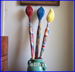 Giant Oversize Paintbrush Wood Sculpture Livio de Marchi Italy Artist Think Big