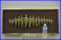 Giovanni Schoeman Mid Century Brutalist Figural Carved Wall Relief Sculpture Art