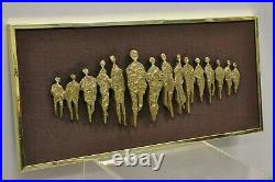 Giovanni Schoeman Mid Century Brutalist Figural Carved Wall Relief Sculpture Art