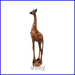 Giraffe Wood Sculpture Zimbabwe 21 Inch