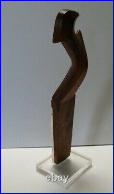 Giuseppe Carli Sculpture Wood Carving Abstract Cubist Cubism Italian Vintage 24
