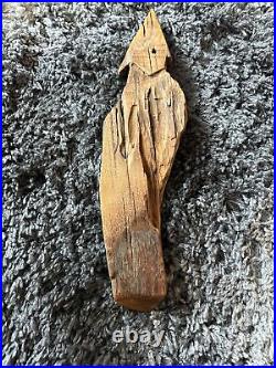 Gnome Wood Spirit Carving Carved Forest Face Wall Art Sculpture JACK LESLIN 16