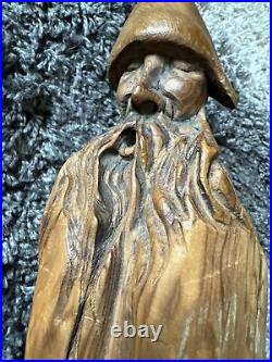 Gnome Wood Spirit Carving Carved Forest Face Wall Art Sculpture JACK LESLIN 16