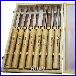 Gouge Wood Chisel Set Lathe Chisels Woodworking Tools Carving With Wooden Case