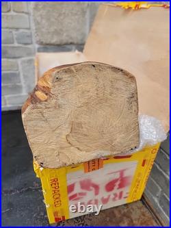 Greek God of Sea Poseidon & Trident Statue Totem Pole Solid Teak Hand Carved