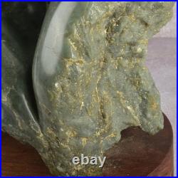 Green Stone Sculpture Unique Modernistic One of a Kind