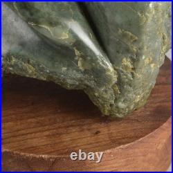 Green Stone Sculpture Unique Modernistic One of a Kind