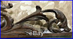Griffin scroll leaf wood carving pediment Antique french architectural salvage