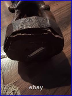 Guinea Wood Sculpture Hand Carved Statue Bust