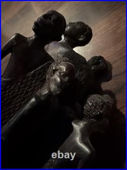 Guinea Wood Sculpture Hand Carved Statue Bust Tribe Guinea Wood Sculpture Hand Carved Statue Bust Tribe