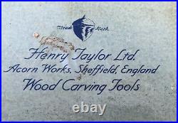HENRY TAYLOR Ltd. 12 pc Set Wood Carving Tools ACORN WORKS Sheffield, England