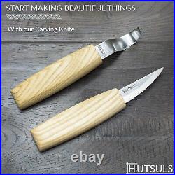 HUTSULS Wood Carving Sloyd Hook Knives Whittling Spoon Kuksa Beginner Tools Gift