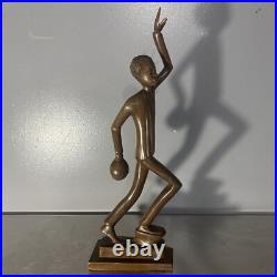 Haitian Artist Vintage F. Simeon Signed Carved Wood Sculpture Haitian Artist Vintage F. Simeon Signed Carved Wood Sculpture