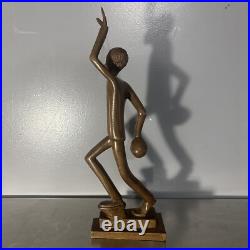 Haitian Artist Vintage F. Simeon Signed Carved Wood Sculpture Haitian Artist Vintage F. Simeon Signed Carved Wood Sculpture