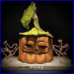 Halloween Pumpkin Carving Wood Carving Chainsaw Carving Ooak Shrum