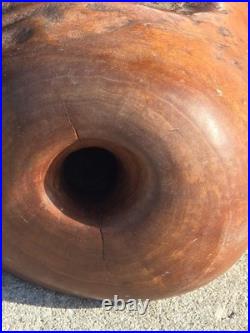 Hand Carved Abstract Art Boot Foot Olive Wood Unsigned Burl Wood 21.5 Lbs 22