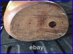 Hand Carved Abstract Art Boot Foot Olive Wood Unsigned Burl Wood 21.5 Lbs 22