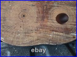 Hand Carved Abstract Art Boot Foot Olive Wood Unsigned Burl Wood 21.5 Lbs 22