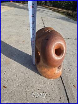 Hand Carved Abstract Art Boot Foot Olive Wood Unsigned Burl Wood 21.5 Lbs 22