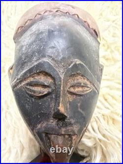 Hand Carved African Wood Figure Standing Male Tribal Art Statue Vintage 15in
