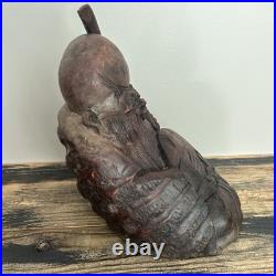 Hand Carved Asian Solid Wood Sculpture Hand Carved Asian Solid Wood Sculpture