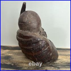 Hand Carved Asian Solid Wood Sculpture Hand Carved Asian Solid Wood Sculpture