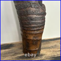 Hand Carved Asian Solid Wood Sculpture Hand Carved Asian Solid Wood Sculpture