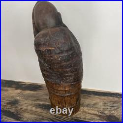 Hand Carved Asian Solid Wood Sculpture Hand Carved Asian Solid Wood Sculpture