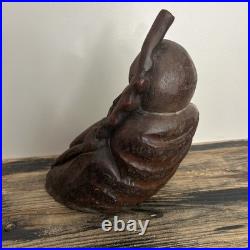 Hand Carved Asian Solid Wood Sculpture Hand Carved Asian Solid Wood Sculpture