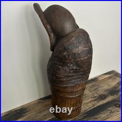 Hand Carved Asian Solid Wood Sculpture Hand Carved Asian Solid Wood Sculpture