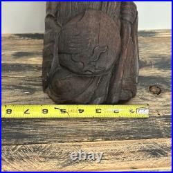 Hand Carved Asian Solid Wood Sculpture Hand Carved Asian Solid Wood Sculpture