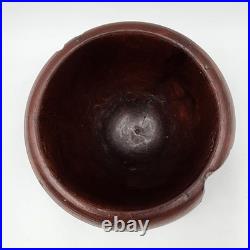 Hand Carved Burl Wood Vessel Mid-Century Modern Organic Sculpture Studio Art