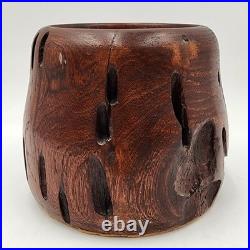 Hand Carved Burl Wood Vessel Mid-Century Modern Organic Sculpture Studio Art Hand Carved Burl Wood Vessel Mid-Century Modern Organic Sculpture Studio Art