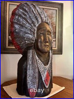 Hand Carved Chainsaw Art Native Indian Wood Carving By Pnw Artist Nick Rector