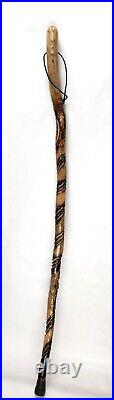 Hand Carved Drift Wood Spirit Walking Stick 52 in! Beautiful DoubleTrouble