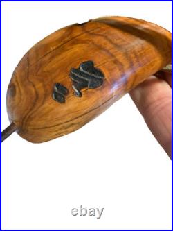 Hand Carved Driftwood Sculpture Bird on Steel Legs by James P. Morton