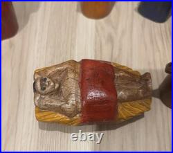 Hand Carved Folk Art Nativity! Signed By Artist Adrian McLean! Beautiful